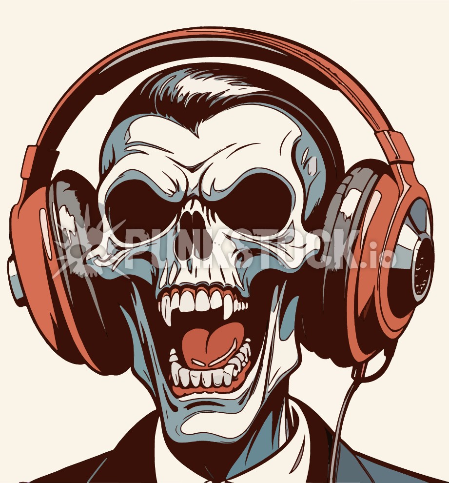 Skull skulls music vector graphic
