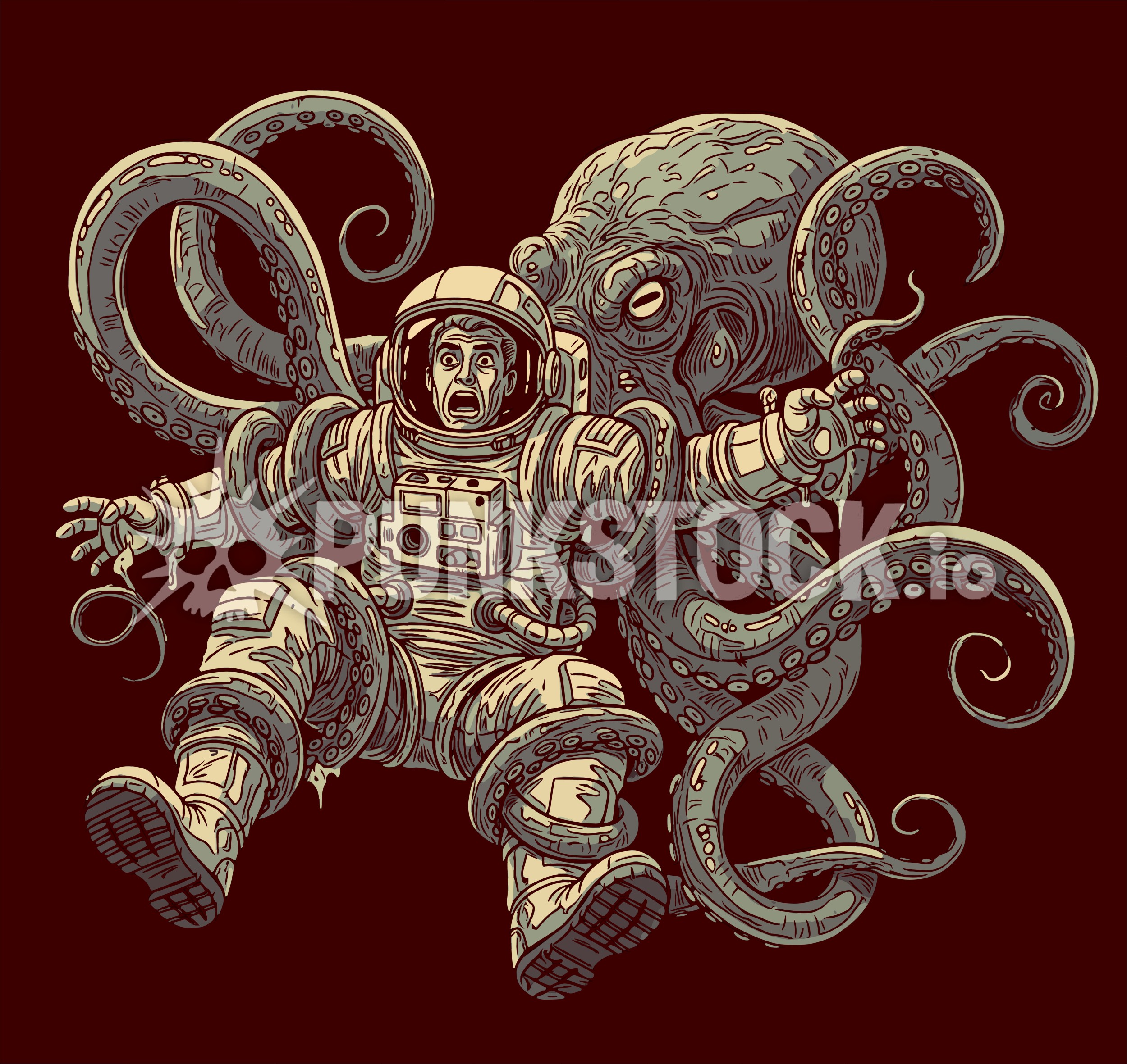 Squid squids octopus vector graphic