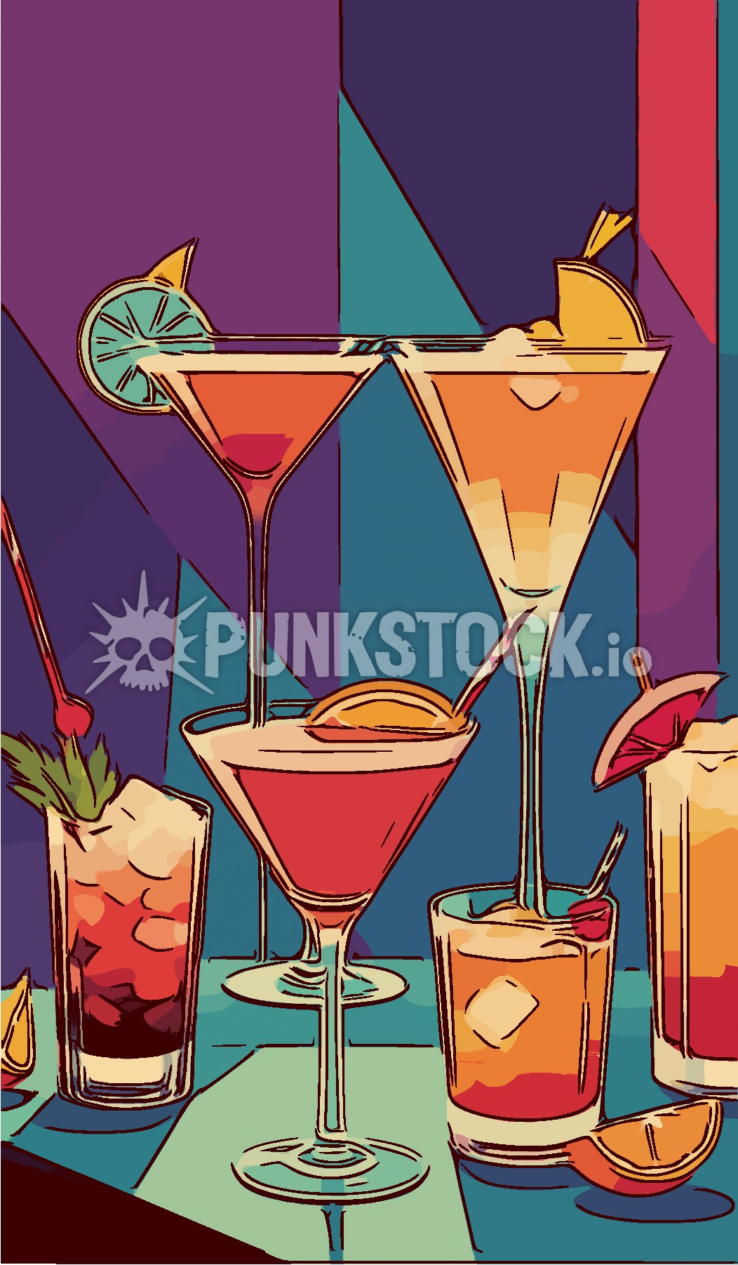 Cocktail cocktails drinks vector graphic