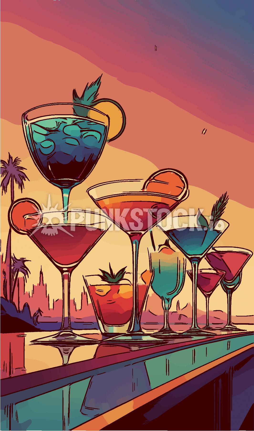 Cocktail cocktails drinks vector graphic