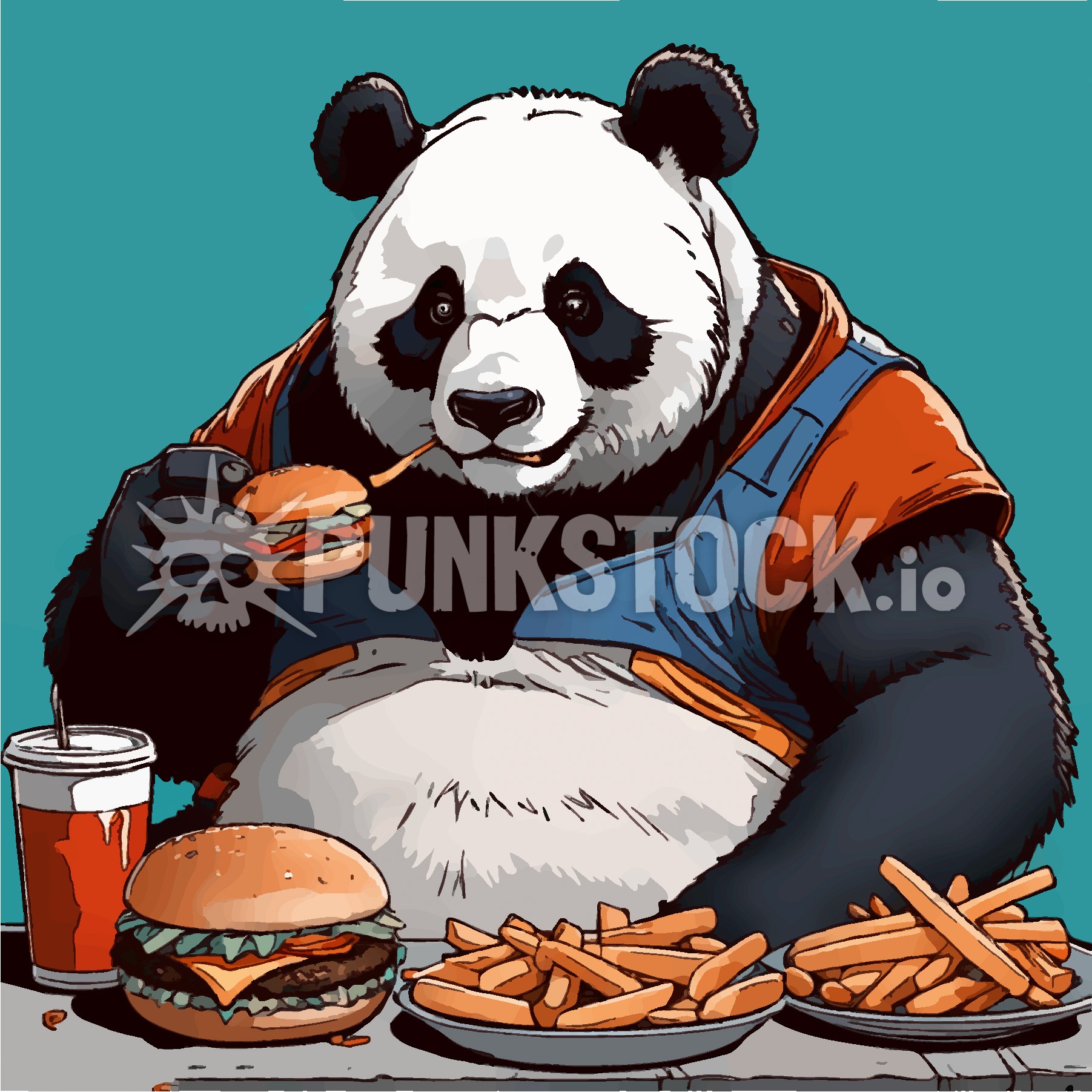 Panda bear endangered vector graphic