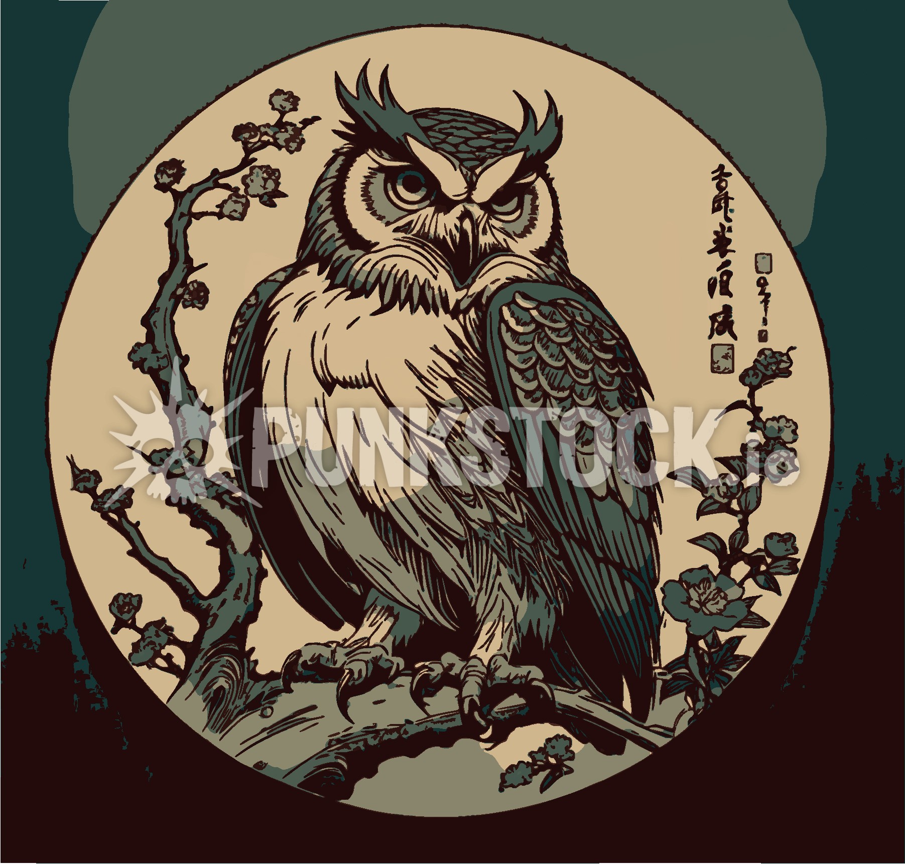 Ancient old vintage vector graphic