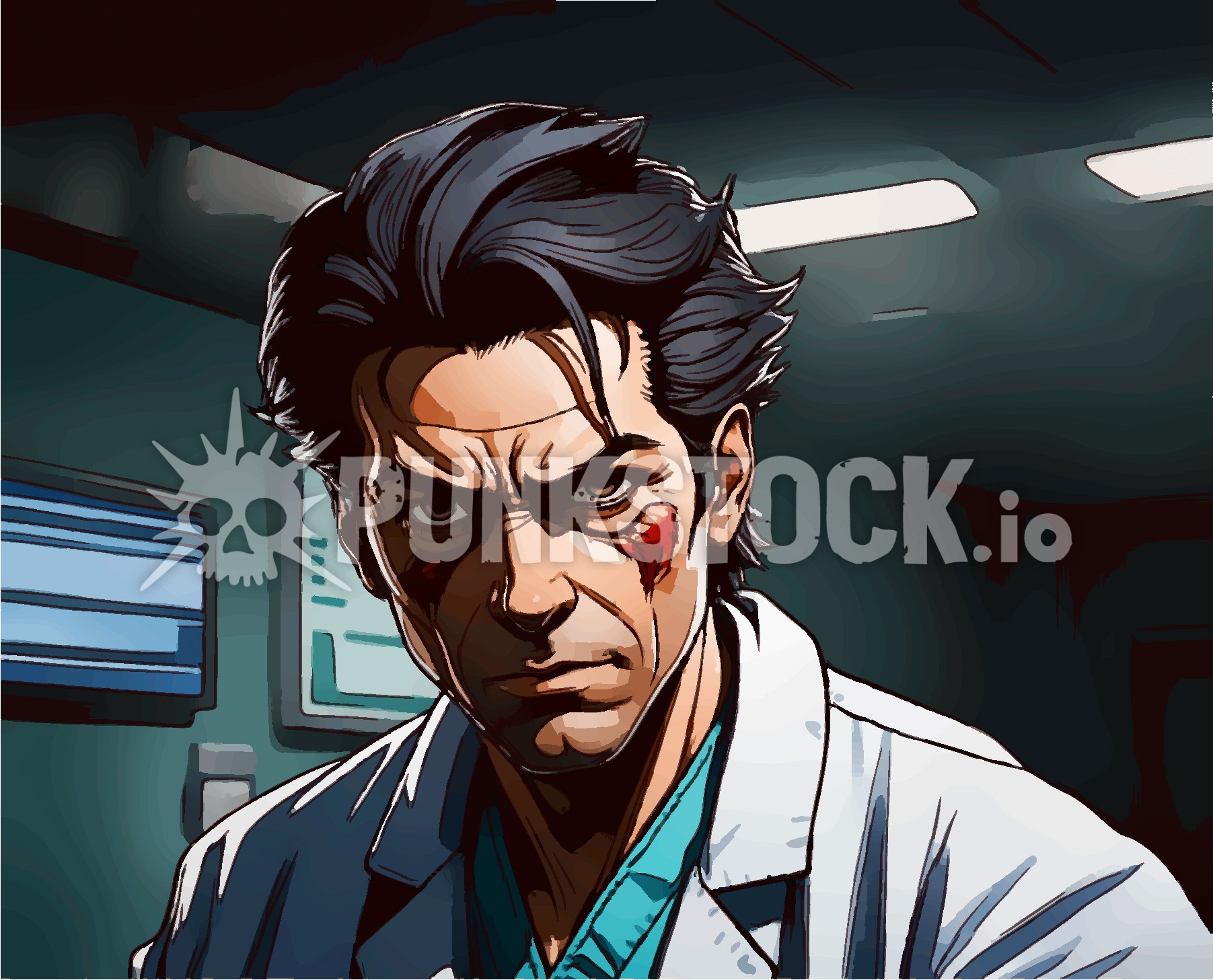 Doctor scientist lab vector graphic