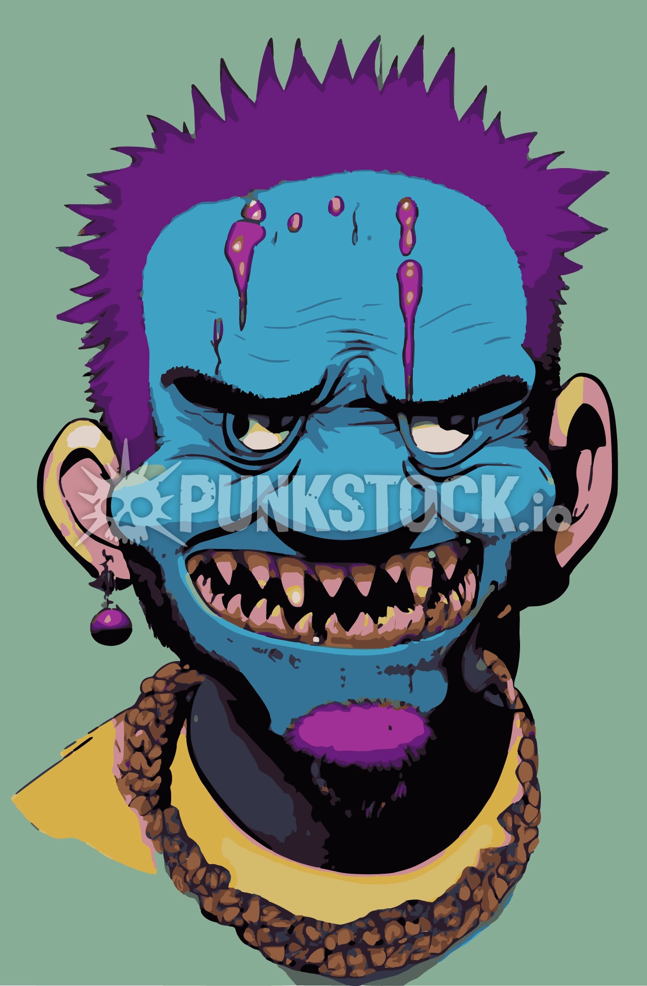 Paint painting portrait vector graphic
