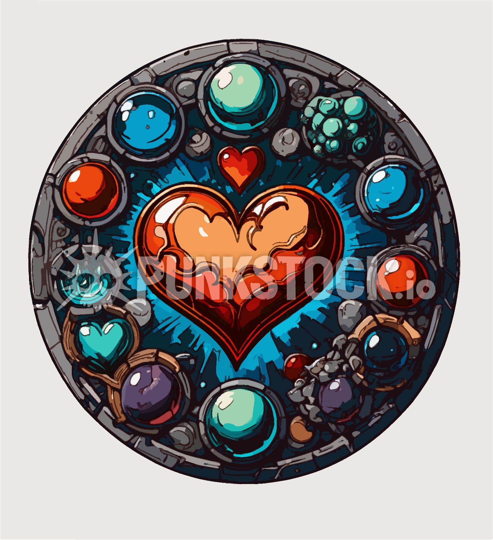 Round circle logo vector graphic