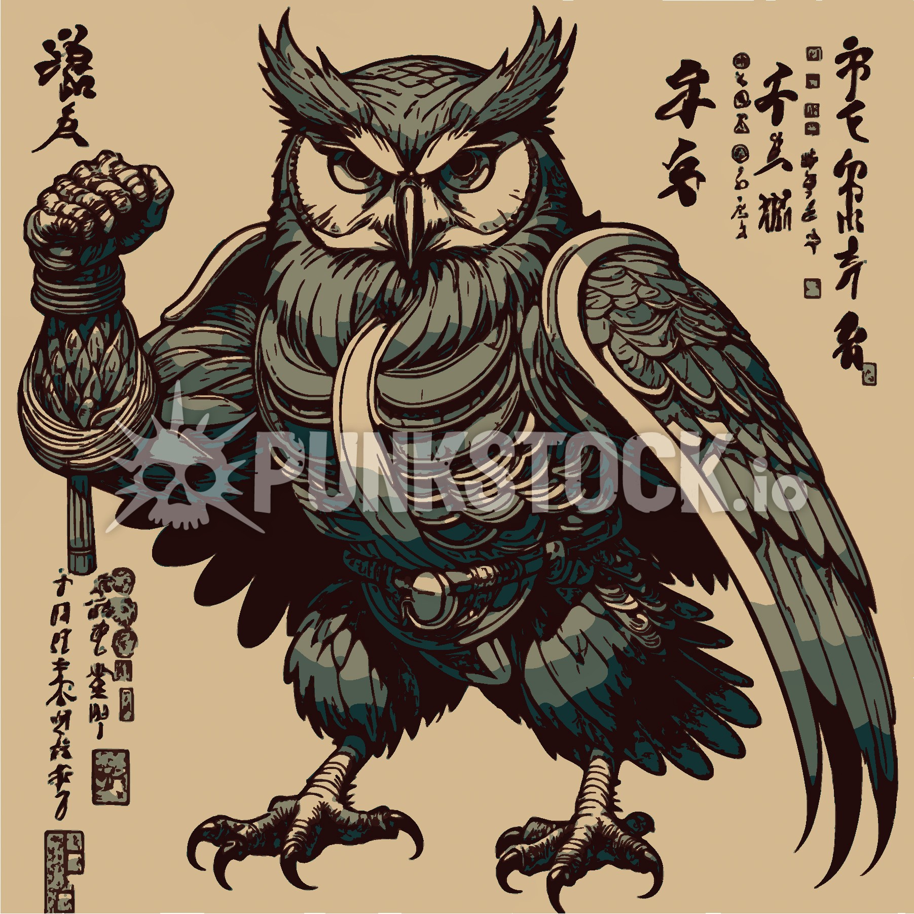 Owl bird vector graphic