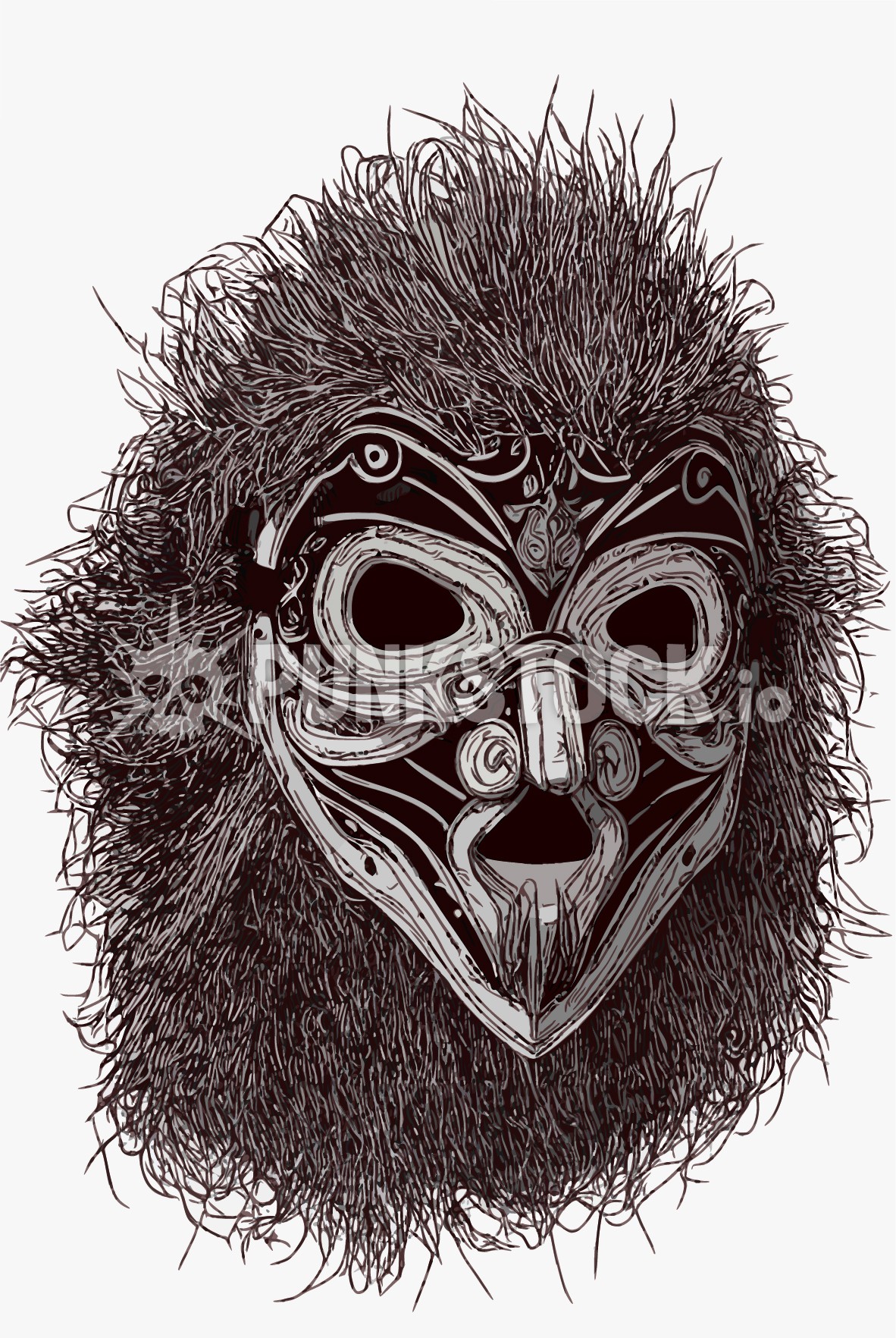 Mask masked tribal vector graphic