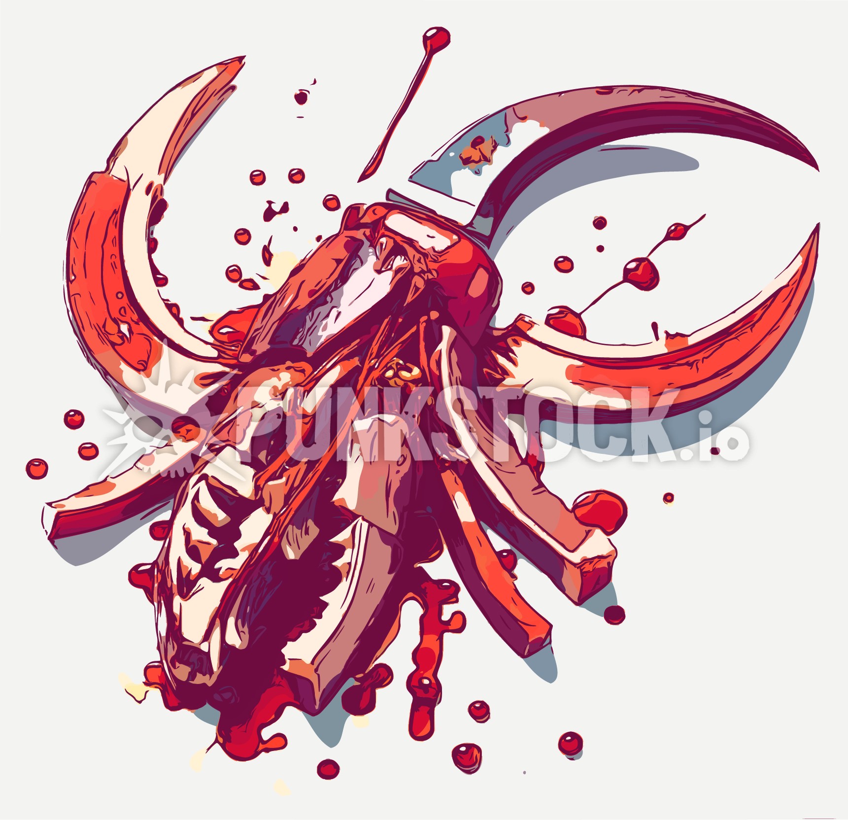 Meat chop bone vector graphic