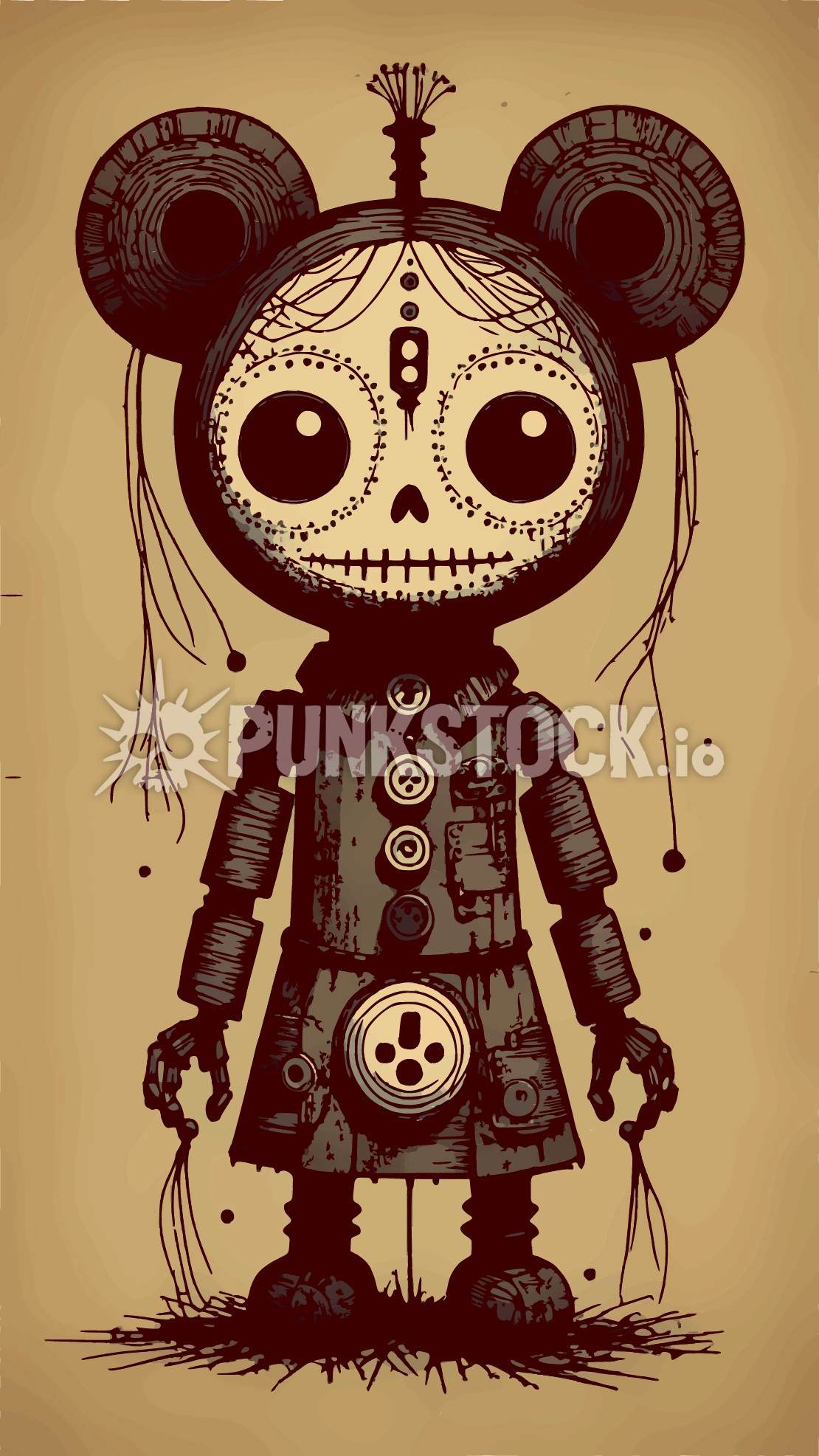 Voodoo doll puppet vector graphic