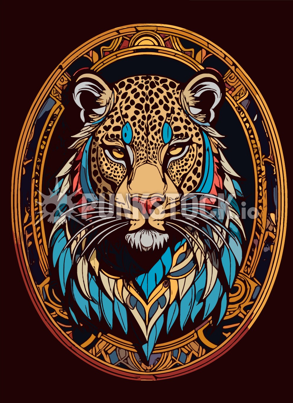 Leopard cheetah big 5 vector graphic
