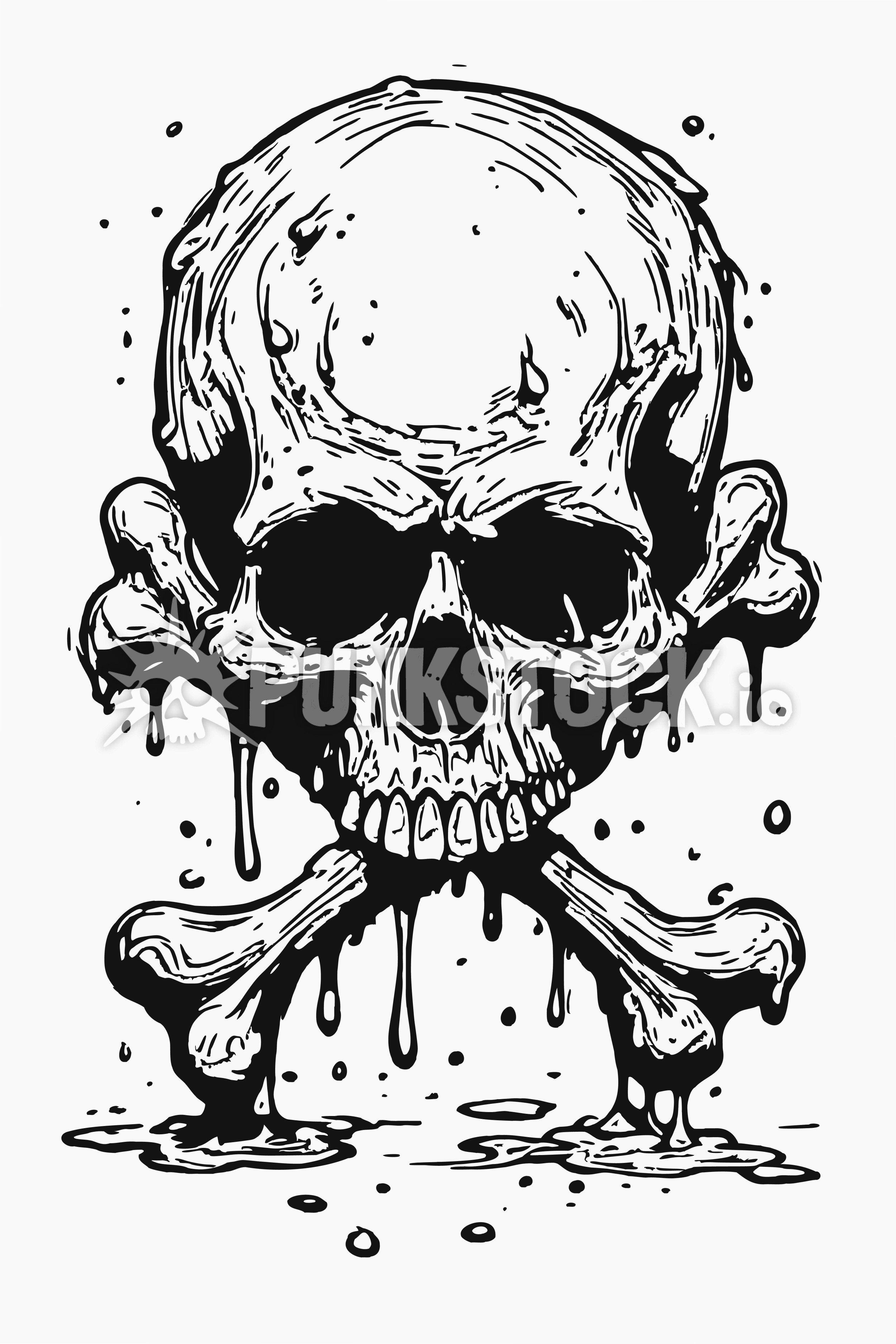Skull skulls cross vector graphic