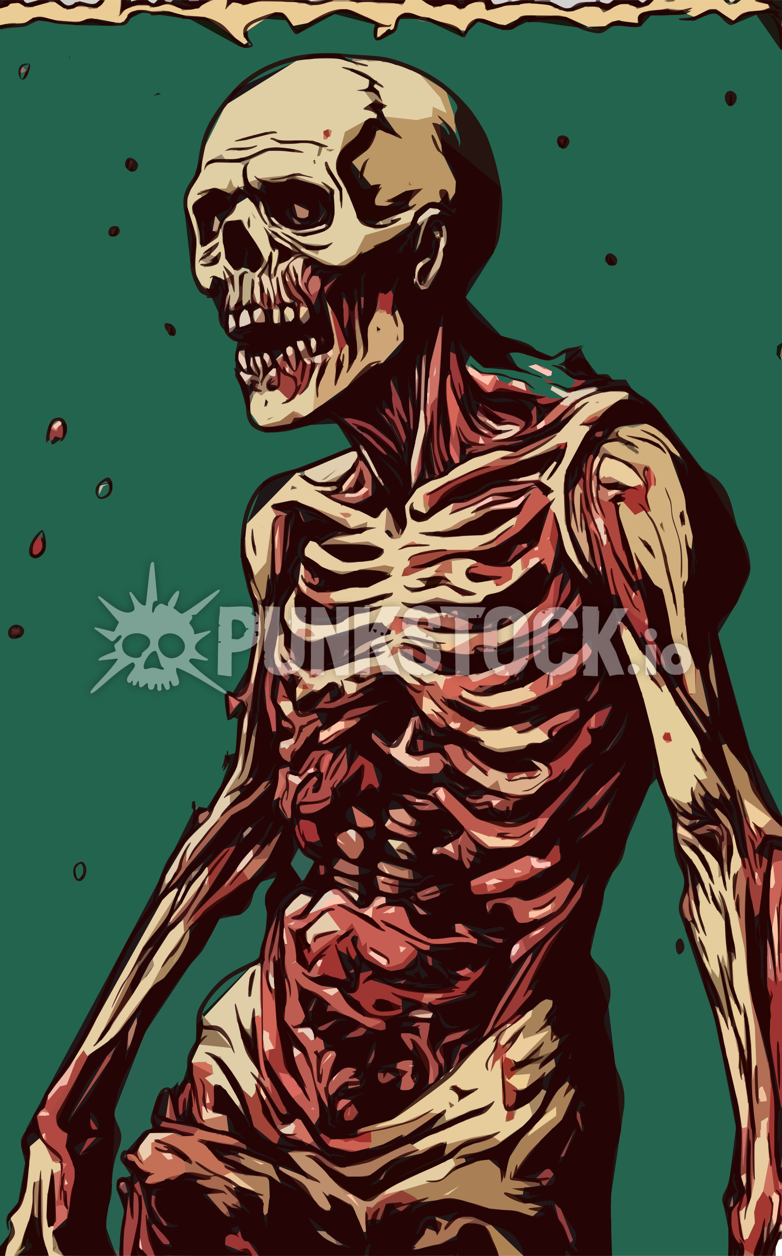 Zombie skulls skull vector graphic
