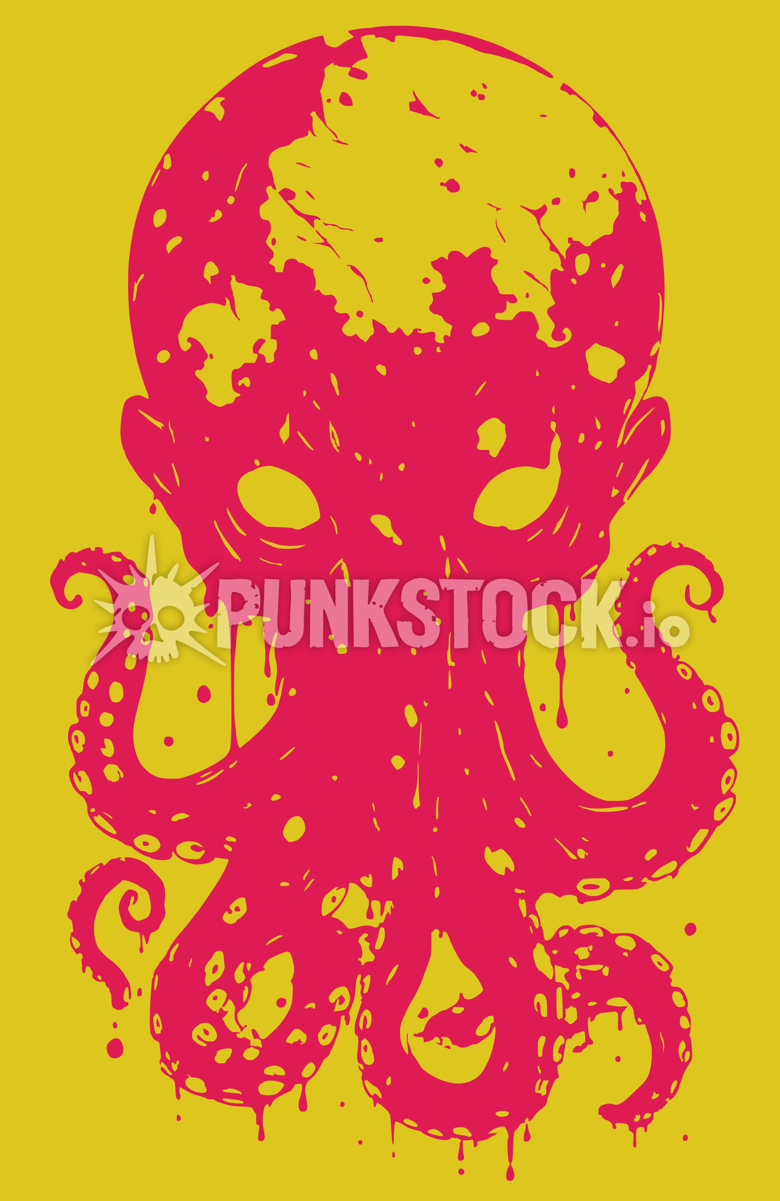 Squid print worn vector graphic