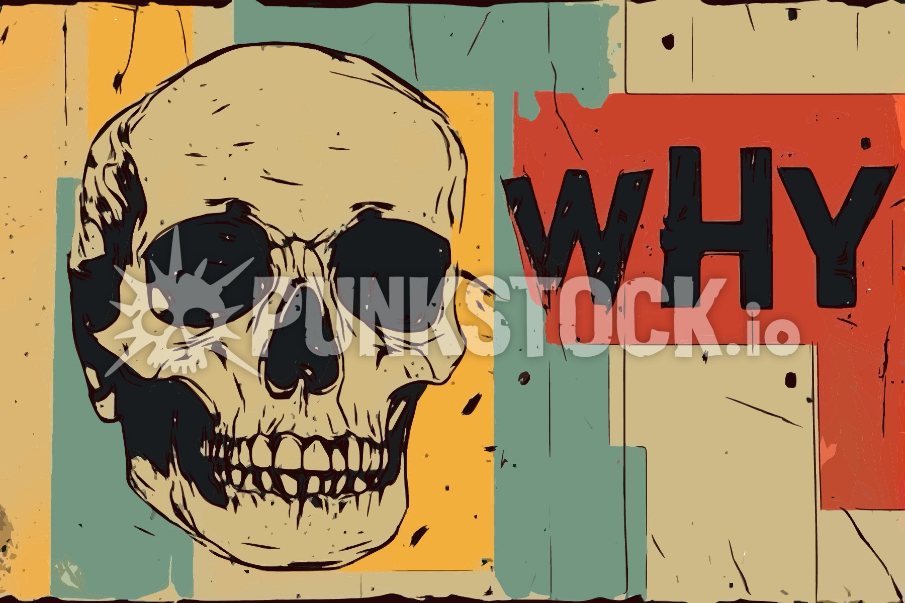 Why skull print vector graphic