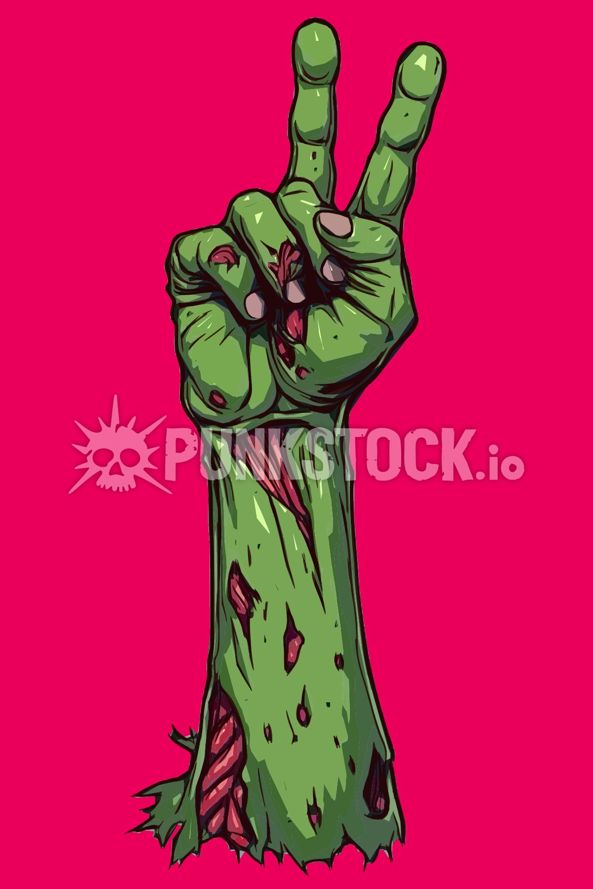 Zombie zombies bright pink hand vector graphic