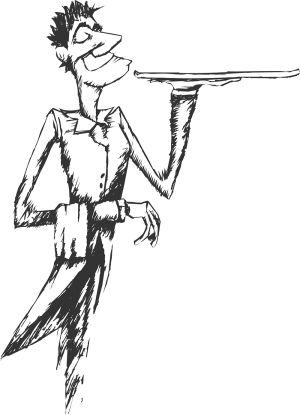 Waiter vector graphic