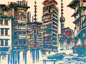 City vector graphic